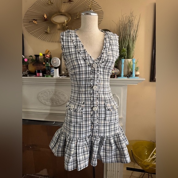 LIKELY Franco Dress in Grey Multi size 00 - Picture 12 of 16